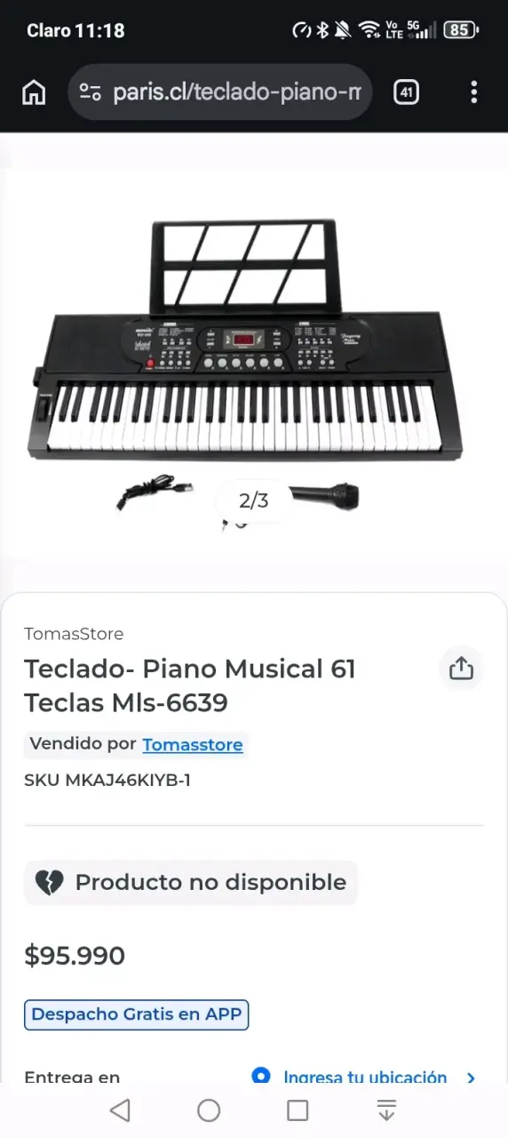 Teclado musical 61 teclas (sin micrófono) - 2