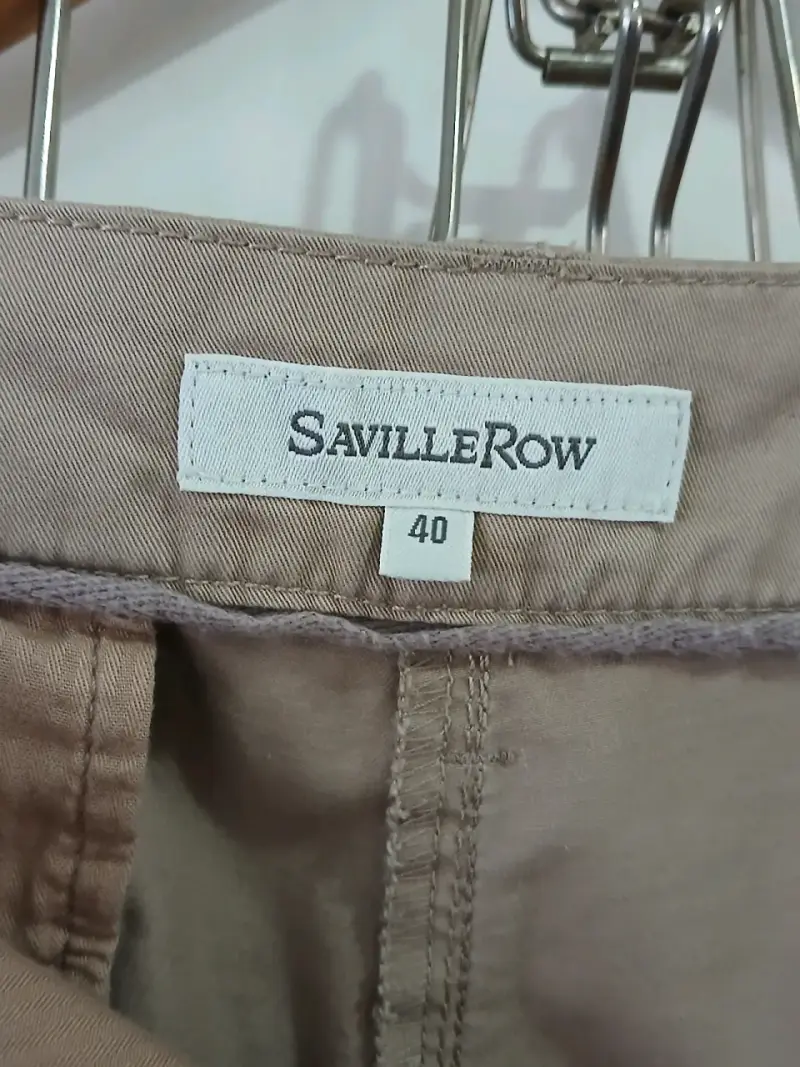 Pantalones beige Saville Row talla 40 - 2