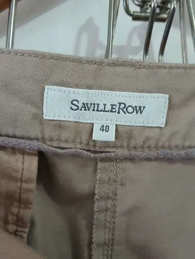 Pantalones beige Saville Row talla 40 - miniatura 2