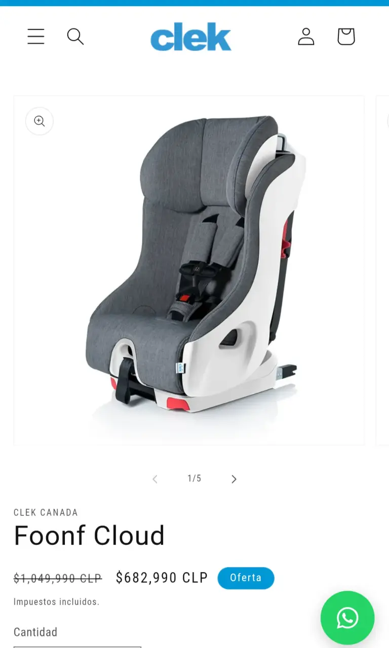 Silla de auto Clek Foonf Cloud