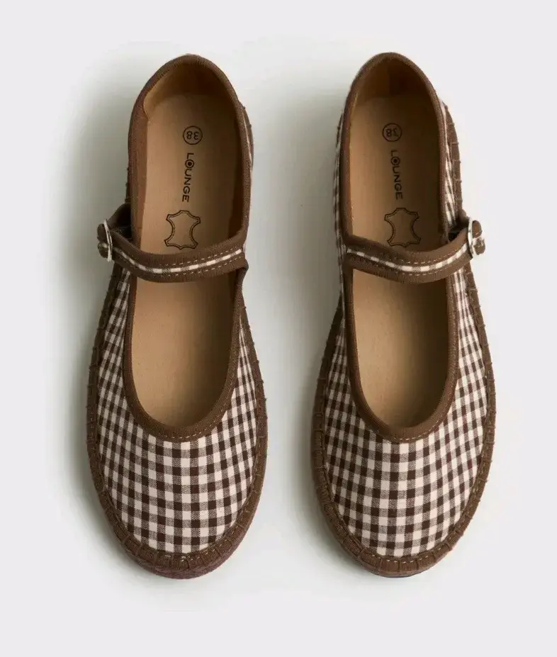 Sandalias ballerinas café