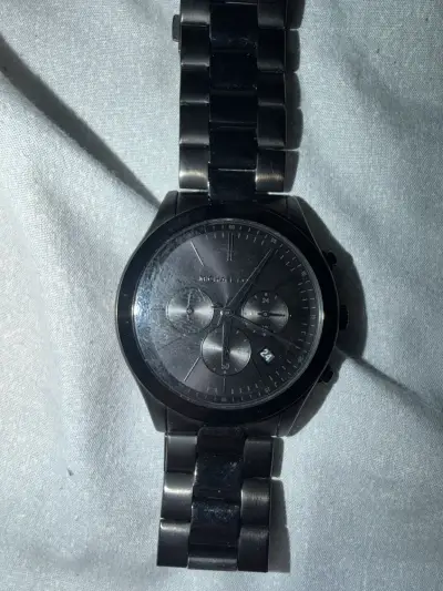 Reloj Michael Kors de acero inoxidable negro - miniatura 1