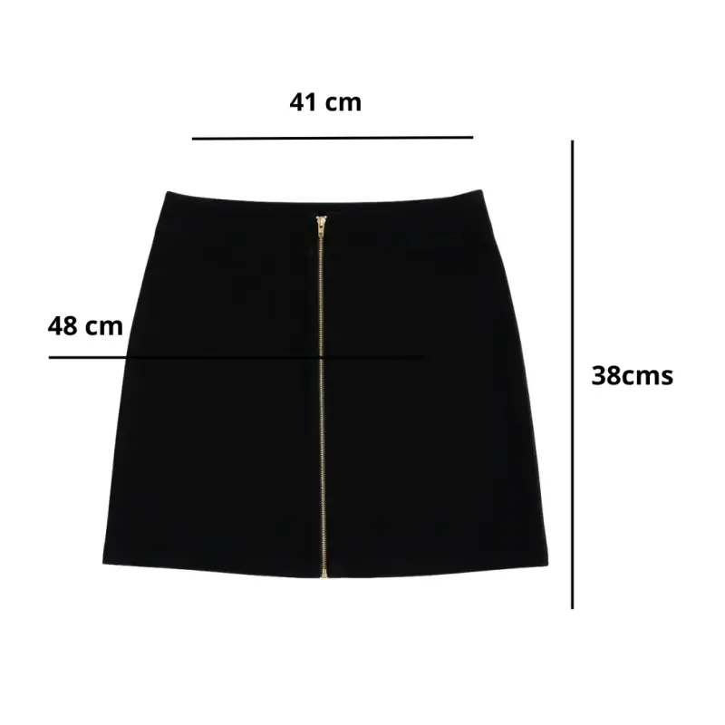 Falda para mujer Mango Talla M con cierre frontal - 5