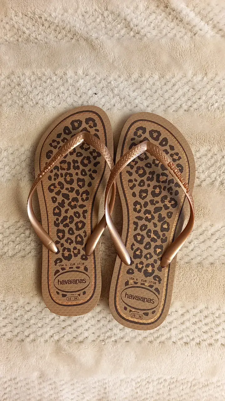 Sandalias Havaianas con estampado leopardo - 1