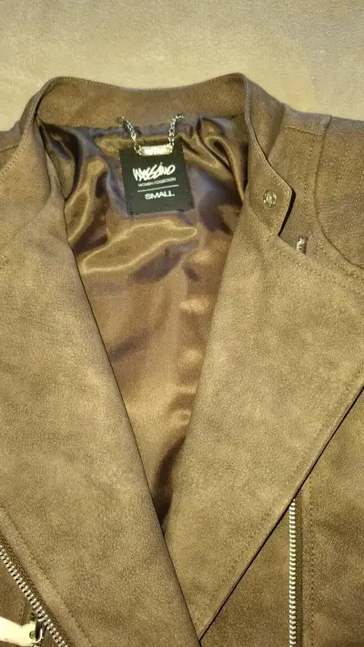 Chaqueta de cuero sintético gris Mossimo - miniatura 3