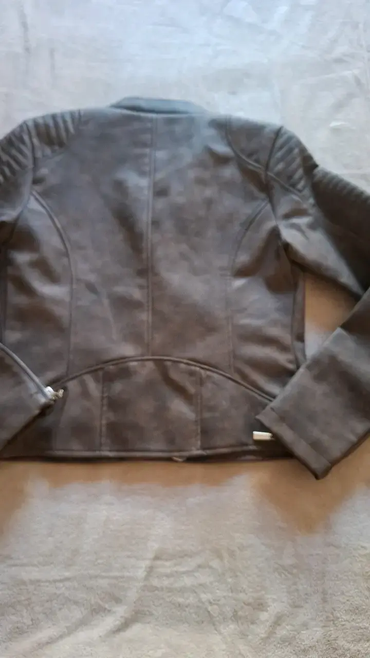 Chaqueta de cuero sintético gris Mossimo - 4