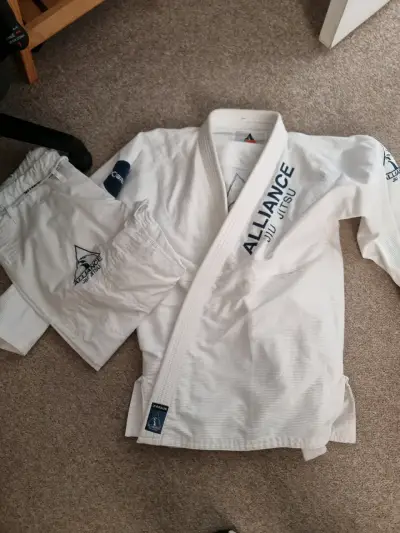 Kimono de Jiu Jitsu Alliance blanco A4 - miniatura 1