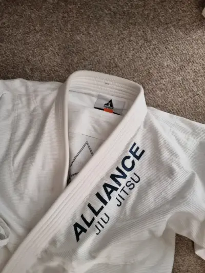 Kimono de Jiu Jitsu Alliance blanco A4 - miniatura 2