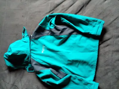 Chaqueta impermeable Columbia verde y gris - miniatura 3