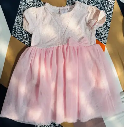 Vestidos para niña en denim y rosa - miniatura 2