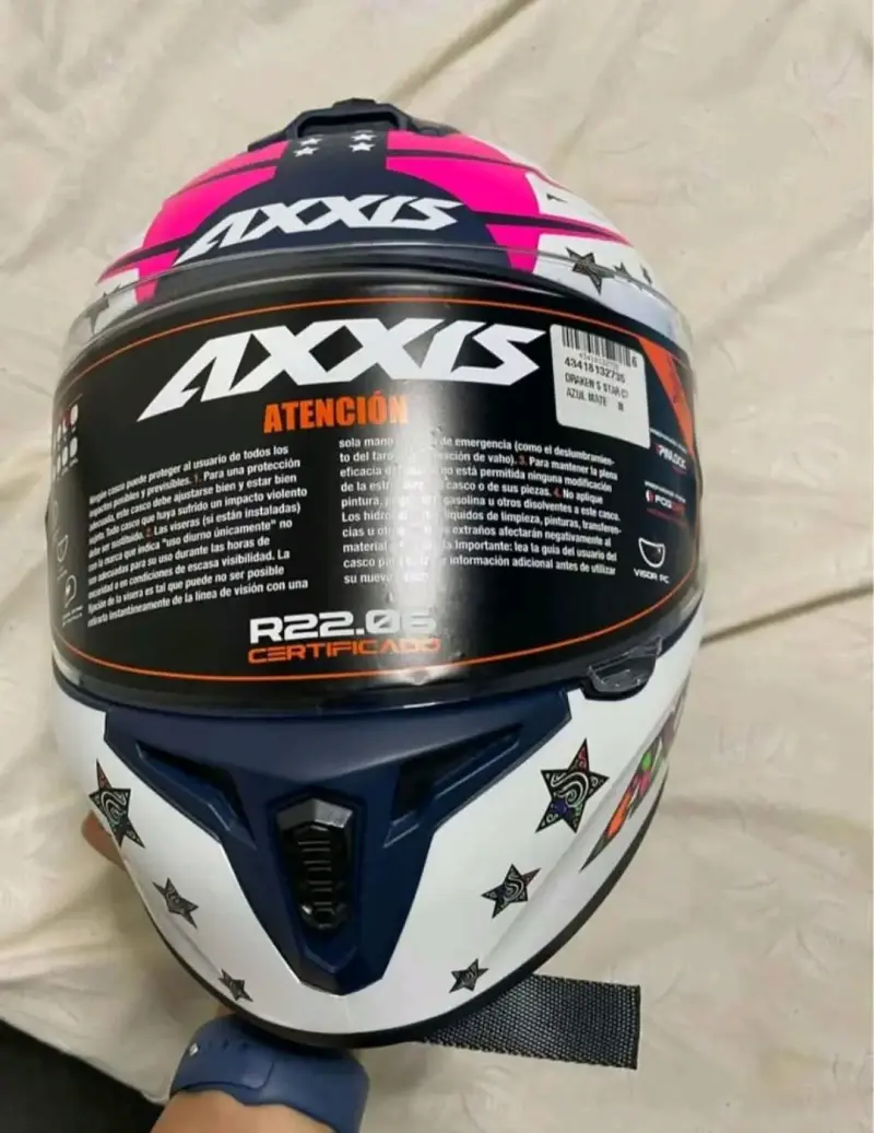 Casco de moto Axxis Draken Star con diseño colorido - 2