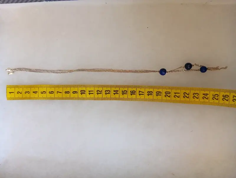 Collar de cadena de plata 925 con lapislázuli - 2