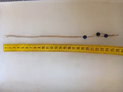 Collar de cadena de plata 925 con lapislázuli - miniatura 2
