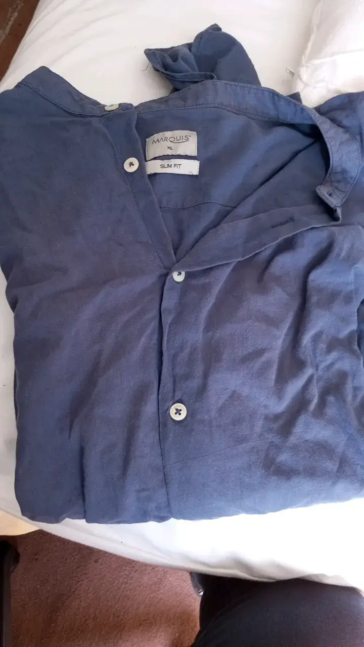 Camisa azul slim fit Marquis XL - 1