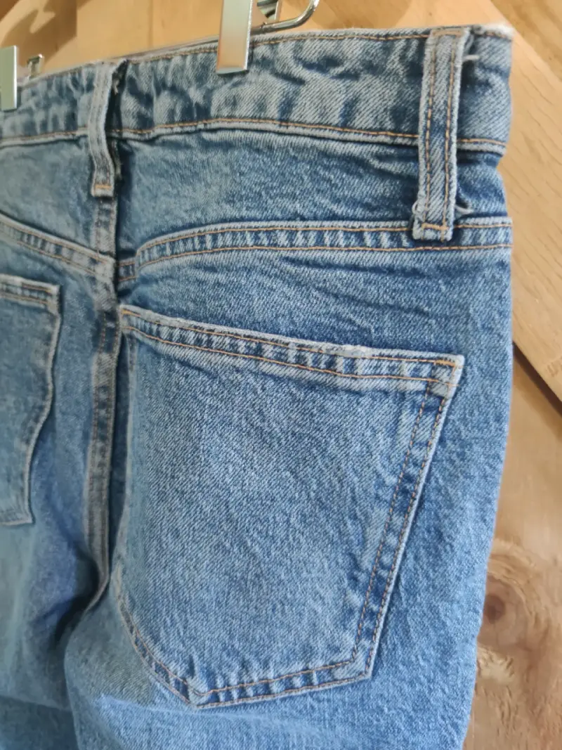 Jeans de mezclilla azul Zara para mujer 34 recto - 5
