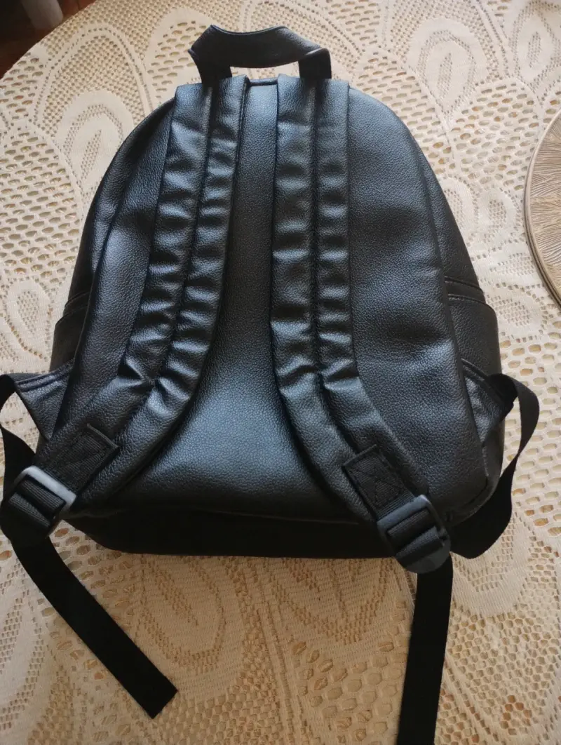 Mochila negra de cuero sintético Mermaid - 2