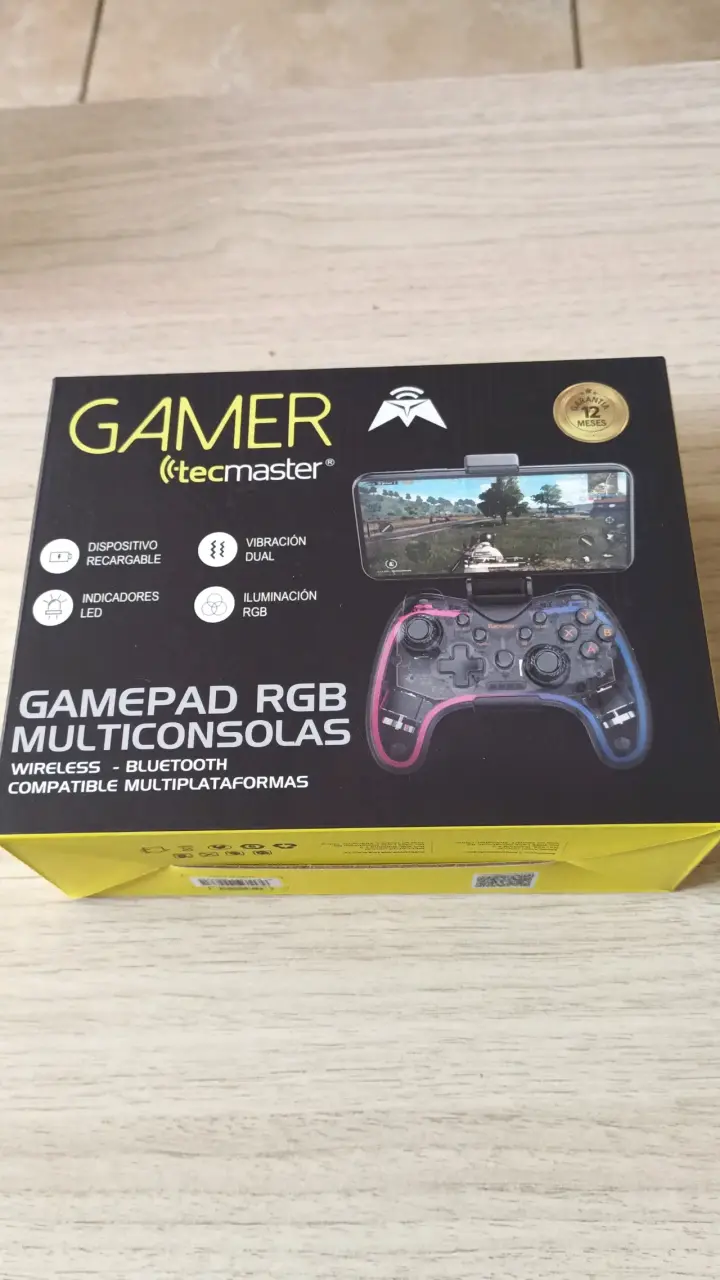 Gamepad RGB Multiconsolas Tecmaster Inalámbrico