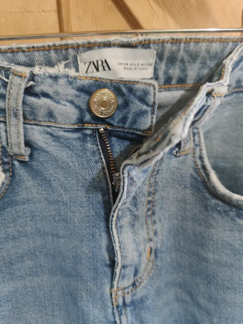 Jeans de mezclilla azul claro Zara para mujer 34 - 3