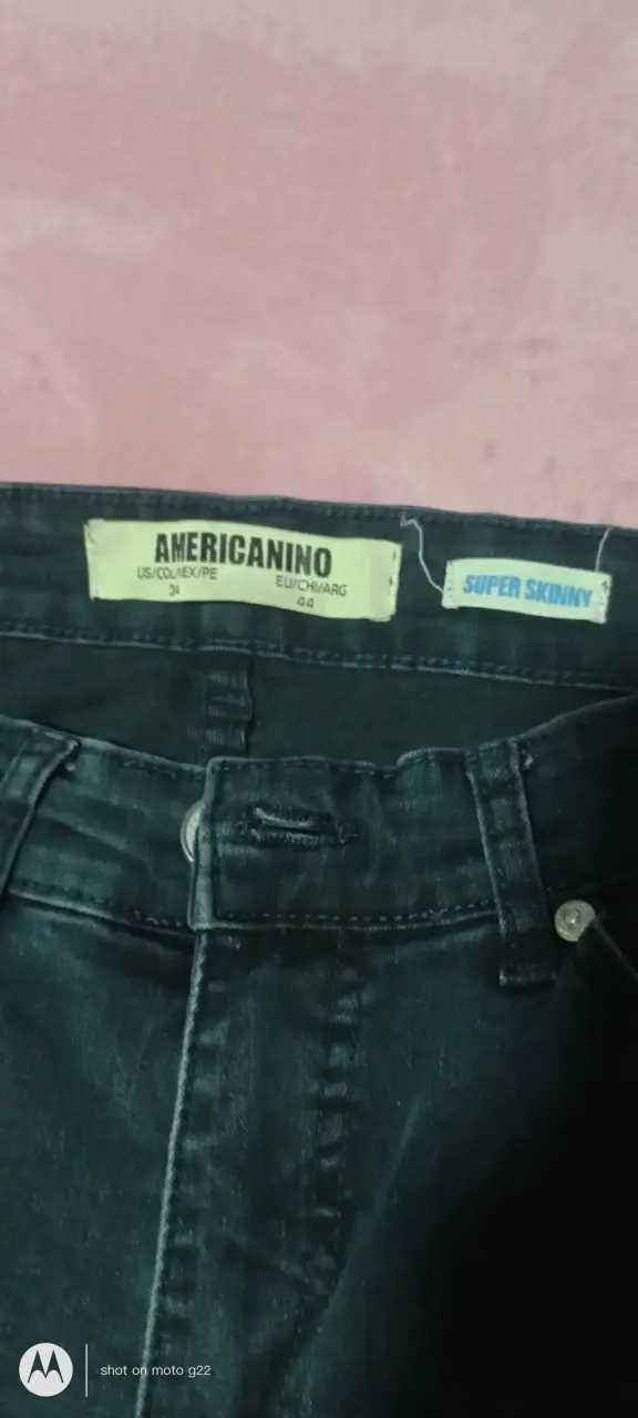 Jeans Americano Super Skinny Azul Oscuro - 2