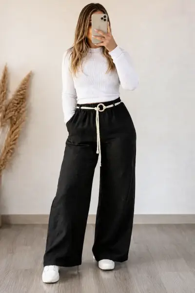 Pantalones de lino para mujer en varios colores - miniatura 1