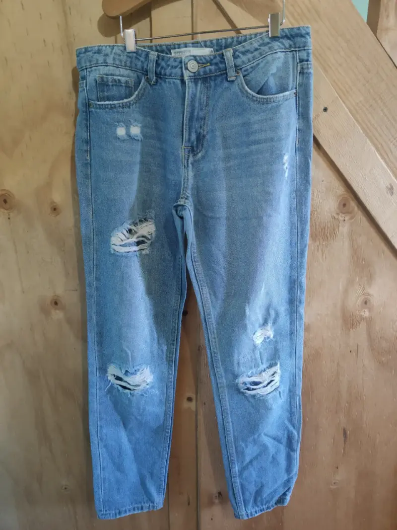 Jeans de mezclilla rasgados para mujer Opposite 36 - 1