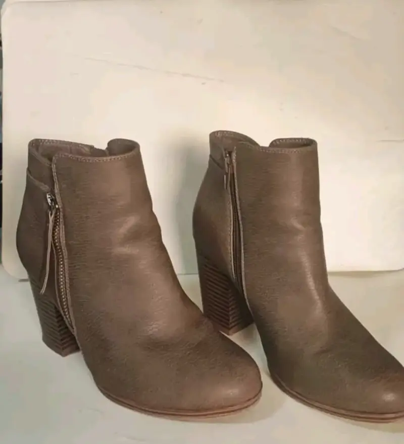 Botines de cuero marrón para mujer - 3