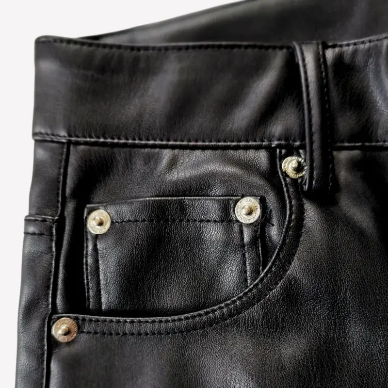 Pantalón ZARA Efecto Cuero Talla M Mujer - 4