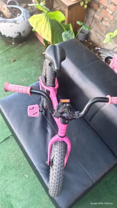 Bicicleta de equilibrio para niños color rosa - miniatura 5