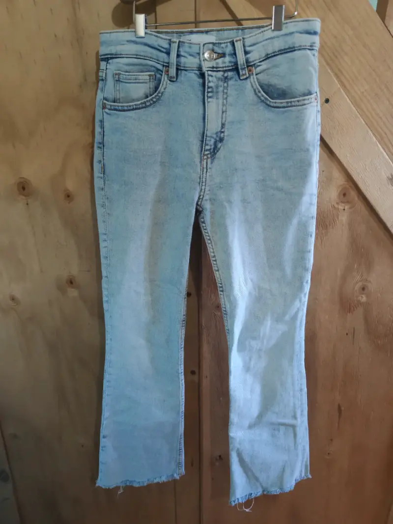 Jeans de mezclilla azul claro Zara para mujer 36 - 1