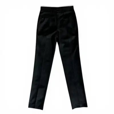Pantalón de Gabardina Talla L Mujer Negro Rayas - miniatura 2