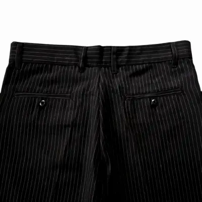 Pantalón de Gabardina Talla L Mujer Negro Rayas - miniatura 4