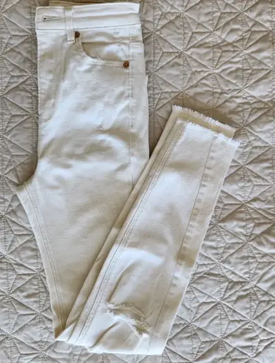 Jeans skinny Stradivarius talla 32 blanco - miniatura 1