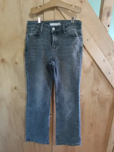 Jeans de mezclilla gris para mujer talla 34 - miniatura 1
