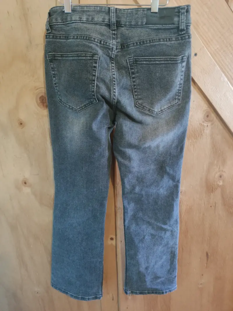 Jeans de mezclilla gris para mujer talla 34 - 4