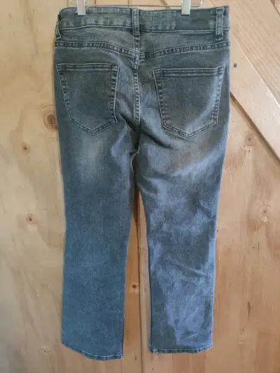 Jeans de mezclilla gris para mujer talla 34 - miniatura 4