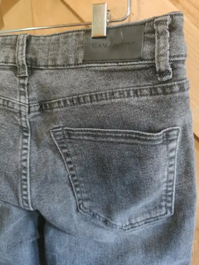 Jeans de mezclilla gris para mujer talla 34 - miniatura 5