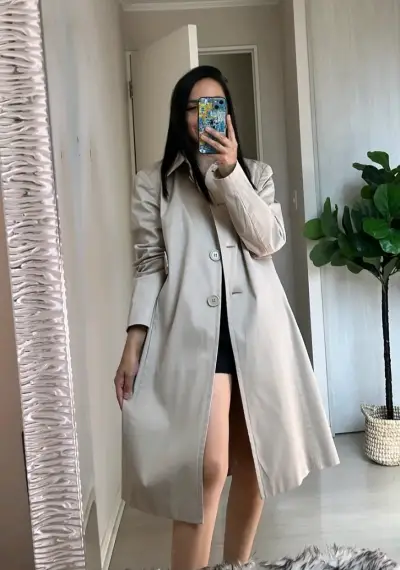 Trench  beige  elegante para mujer Nine West - miniatura 1