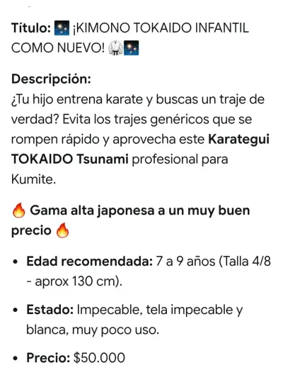 Kimono Tokaido Infantil para Karate - miniatura 3