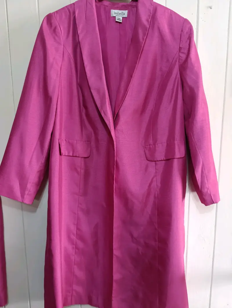 Conjunto de vestido y blazer fucsia Isabella - 1