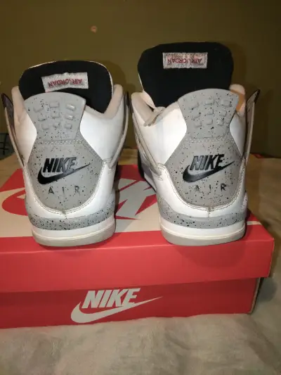 Zapatillas Nike Air Jordan retro 4 White cement - miniatura 2
