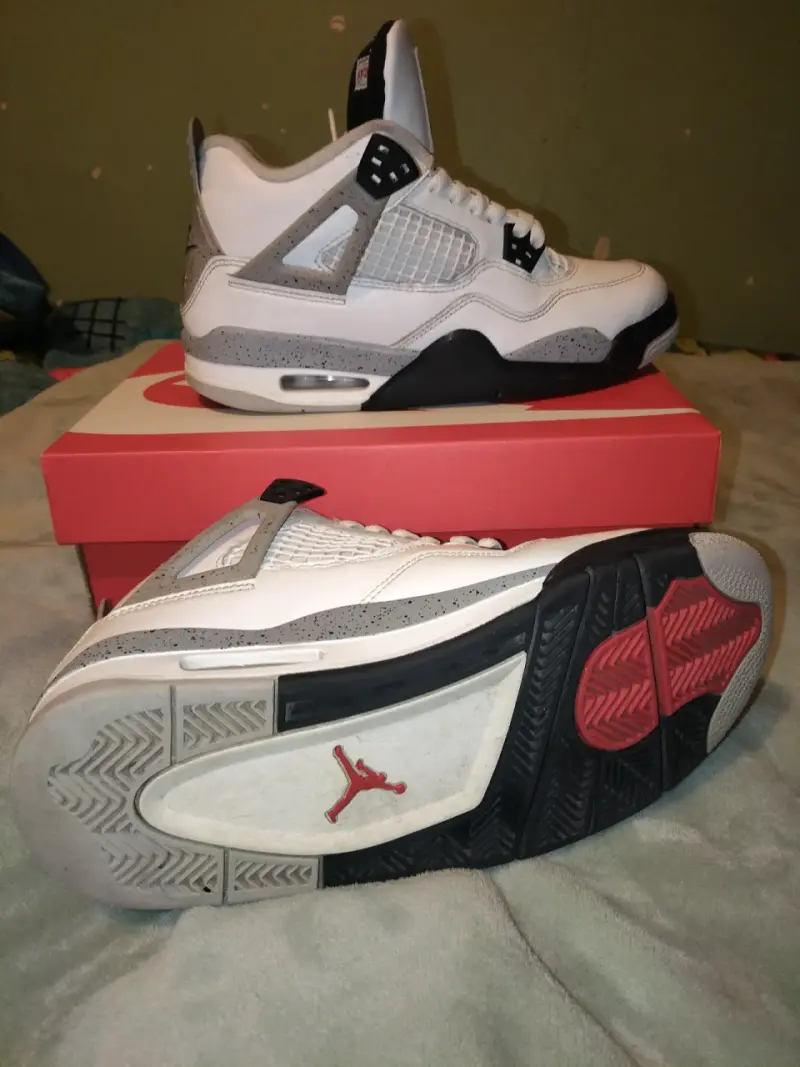 Zapatillas Nike Air Jordan retro 4 White cement - 5