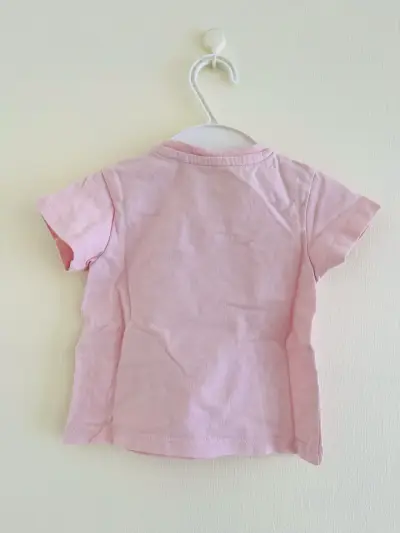 Conjunto de polera y shorts rosados para niña 6m - miniatura 2