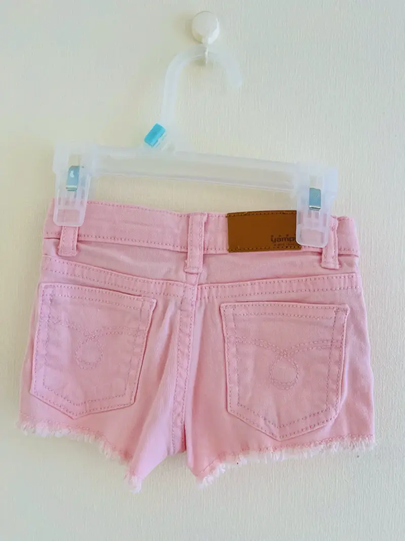 Conjunto de polera y shorts rosados para niña 6m - 3