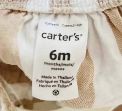 Conjunto de bebé a rayas Carter's 6 meses de niña - miniatura 4