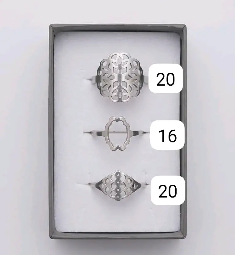 Set de Anillos de Acero Inoxidable
