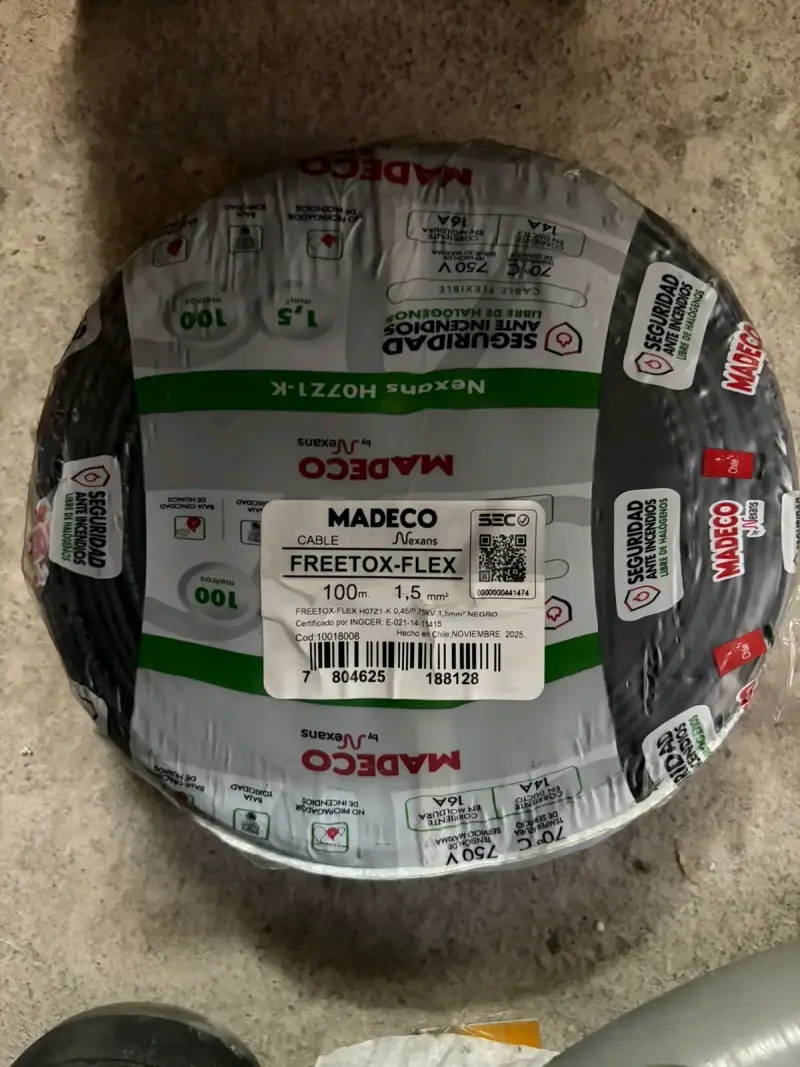Cable eléctrico Madeco Freetox-Flex 100m 2,5mm² - 3