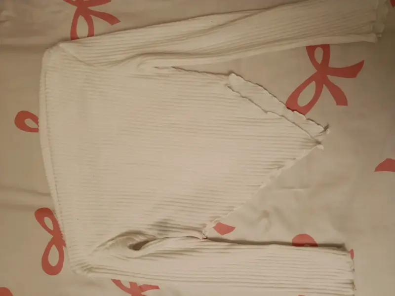 Suéter blanco de punto para mujer