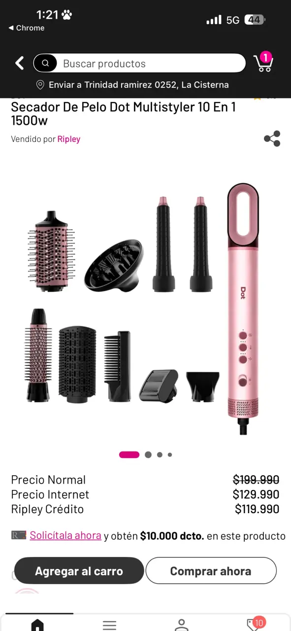 Secador Multistyler Dot 10 en 1 nuevo - 5