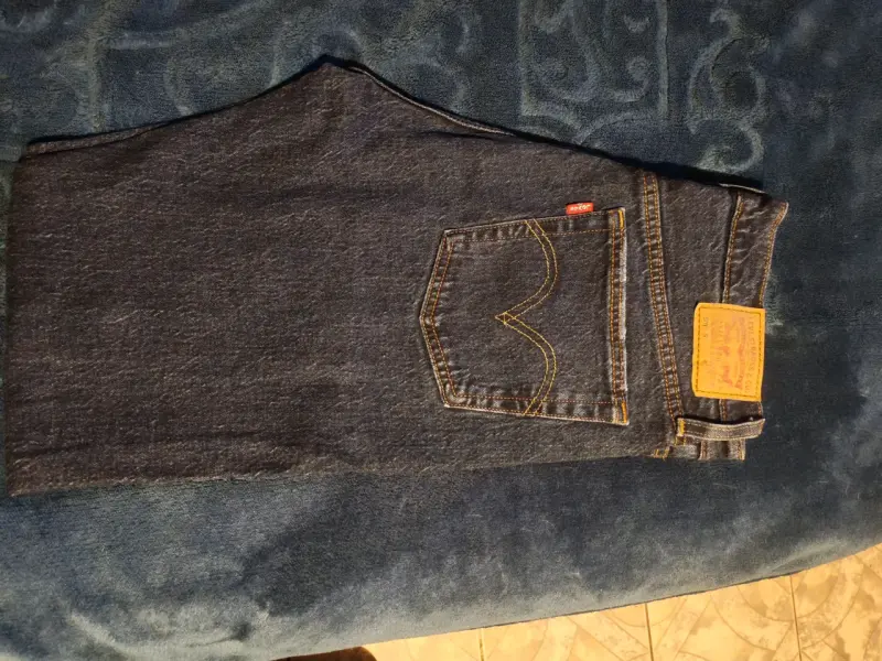 Jeans Levi's 501 clásicos azul y beige - 4