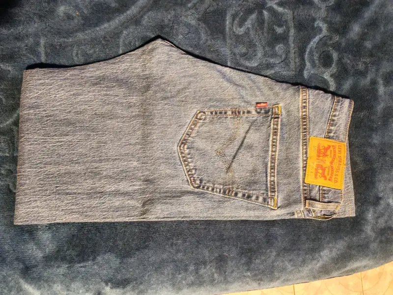 Jeans Levi's 501 clásicos azul y beige - 5